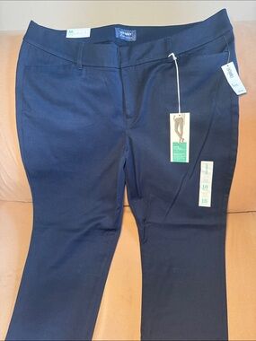 Old Navy Women's Navy Boot-Cut Ponte Jeans